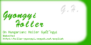 gyongyi holler business card